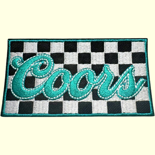 Blue and Black/White Checkered COORS