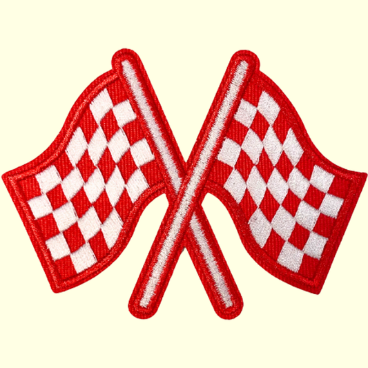 Red & White Checkered Racing Flags