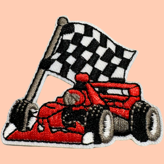 Race Car With Flag