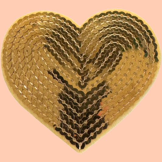 Gold Sequin Heart
