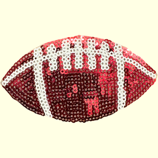 Maroon Sequin Football