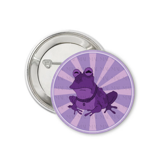 Purple Toad 3" Button