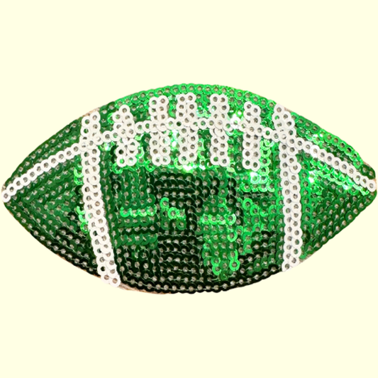 Green Sequin Football