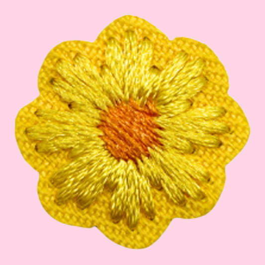 Embroidered Flower Yellow