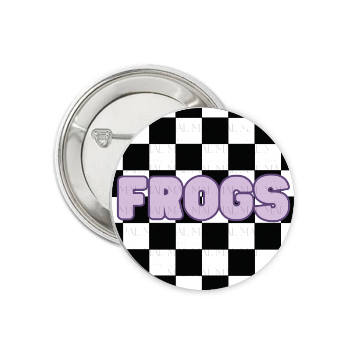 Solid Checkered 3" Button