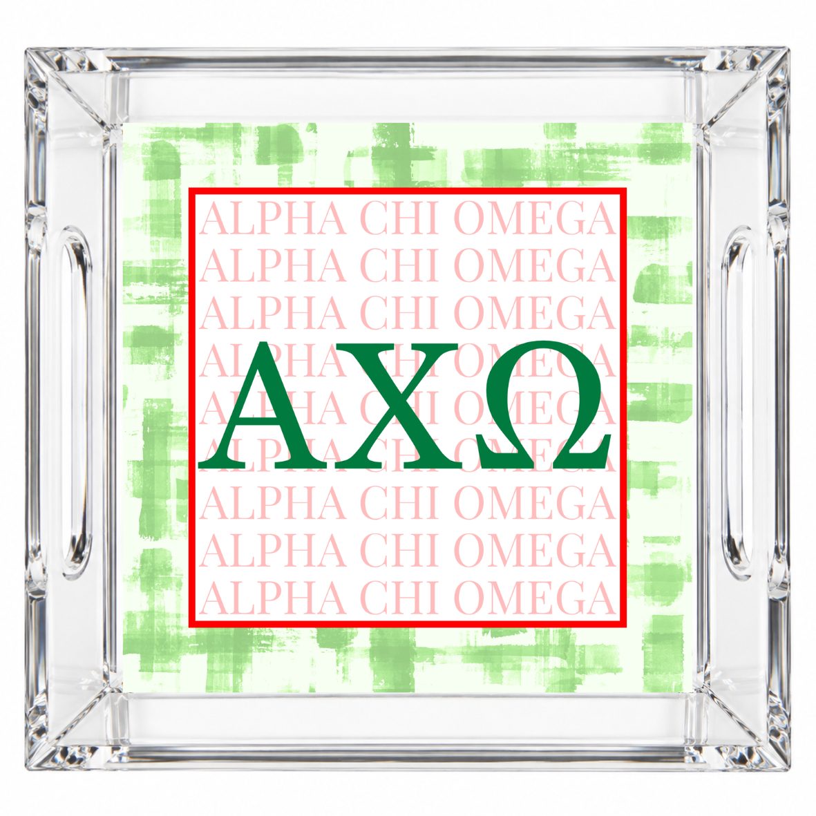 Alpha Chi Omega Acrylic Tray