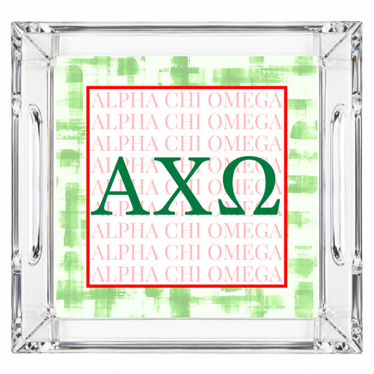Alpha Chi Omega Acrylic Tray