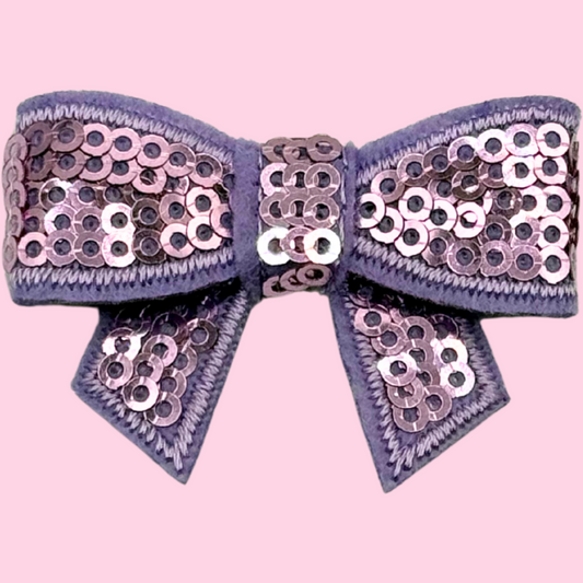 Mini Purple Sequin Bow