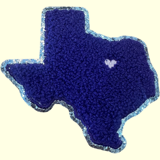 Purple Texas w Heart trimmed in silver