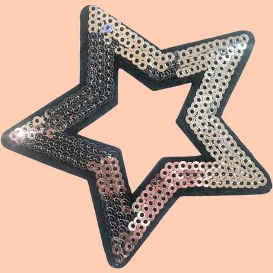 Silver Sequin Opened Star