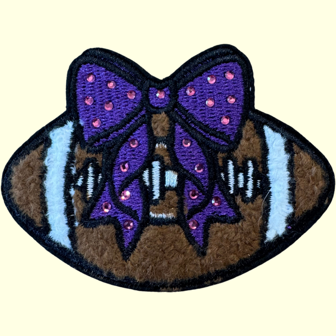 Football Purple Bow