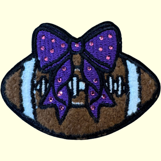 Football Purple Bow