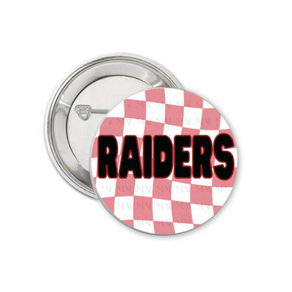 Wavy Checkered 3" Button