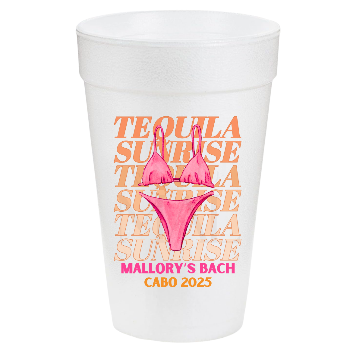 Tequila Sunrise Bikini 20oz Cups