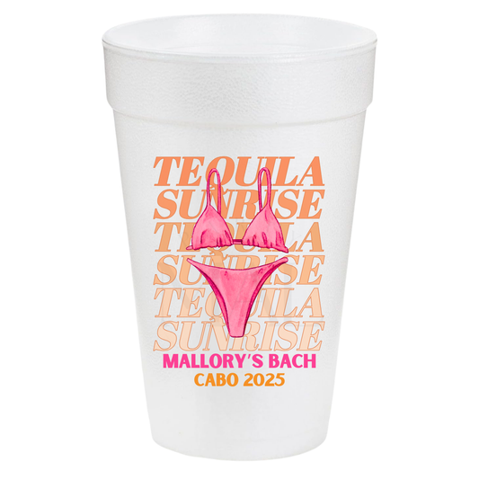 Tequila Sunrise Bikini 20oz Cups