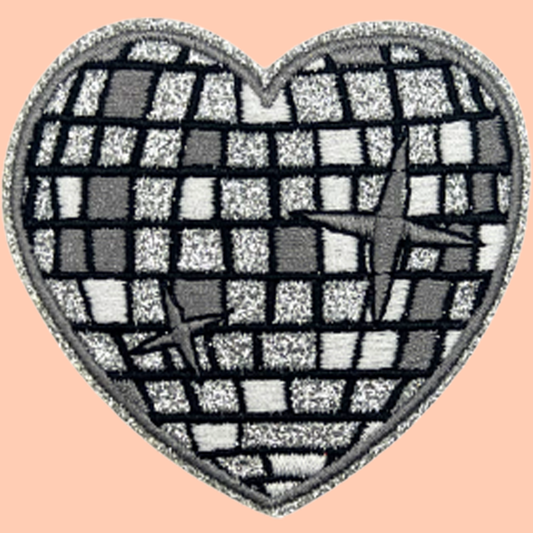 Silver Disco Heart