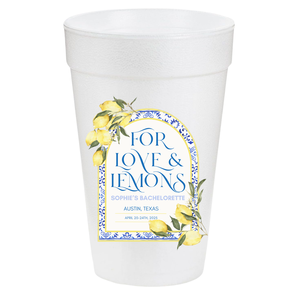 For Love and Lemons 20oz Cups