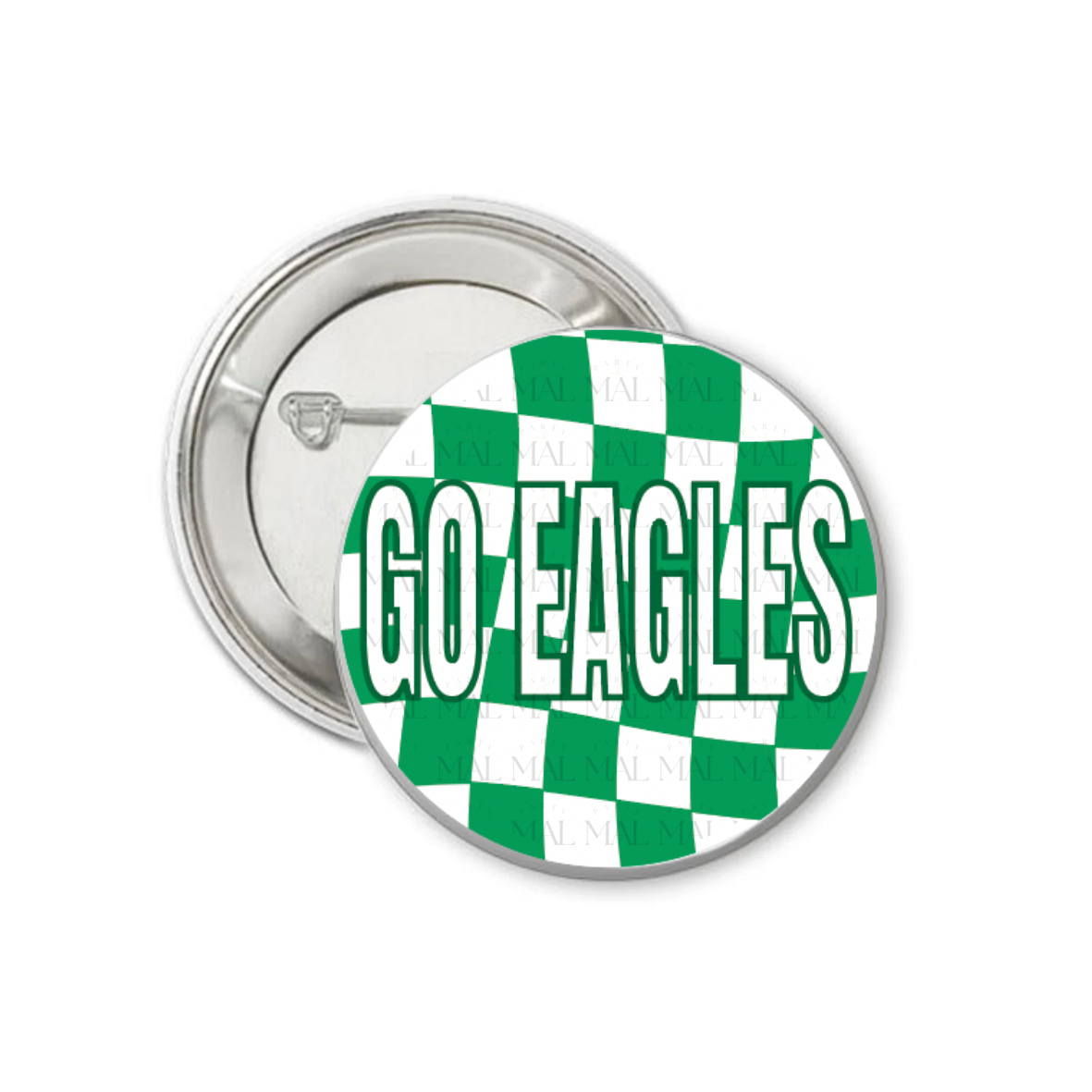 Wavy Checkered 3" Button