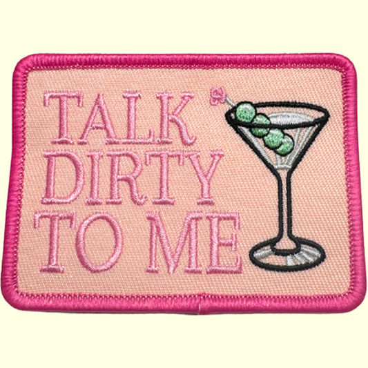 Light Pink Talk Dirty to Me Martini Square