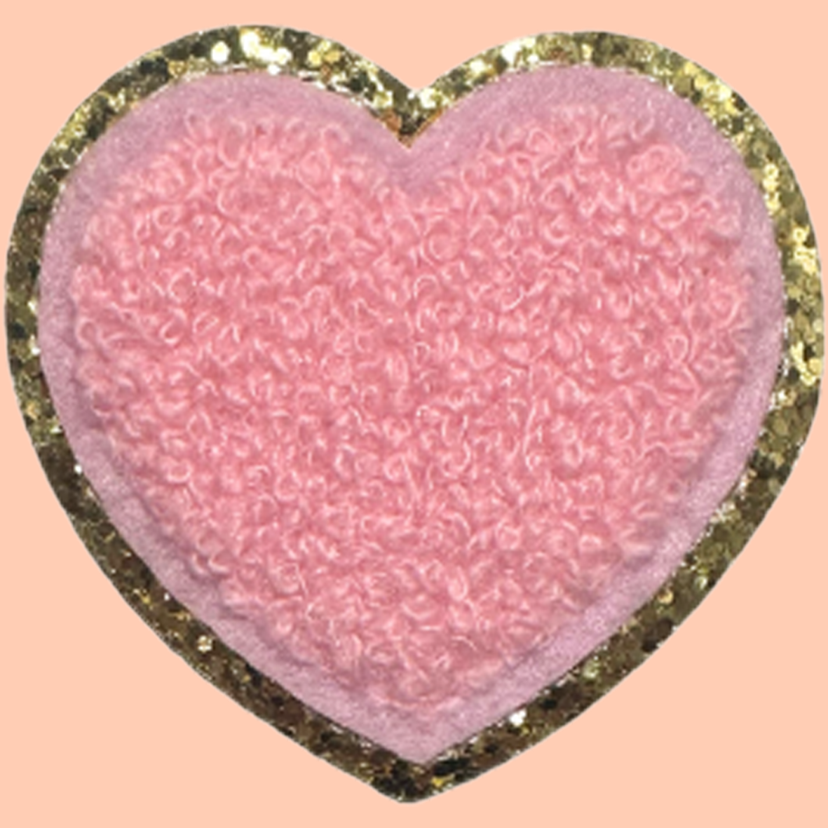 Small Light Pink Heart with Gold Trim