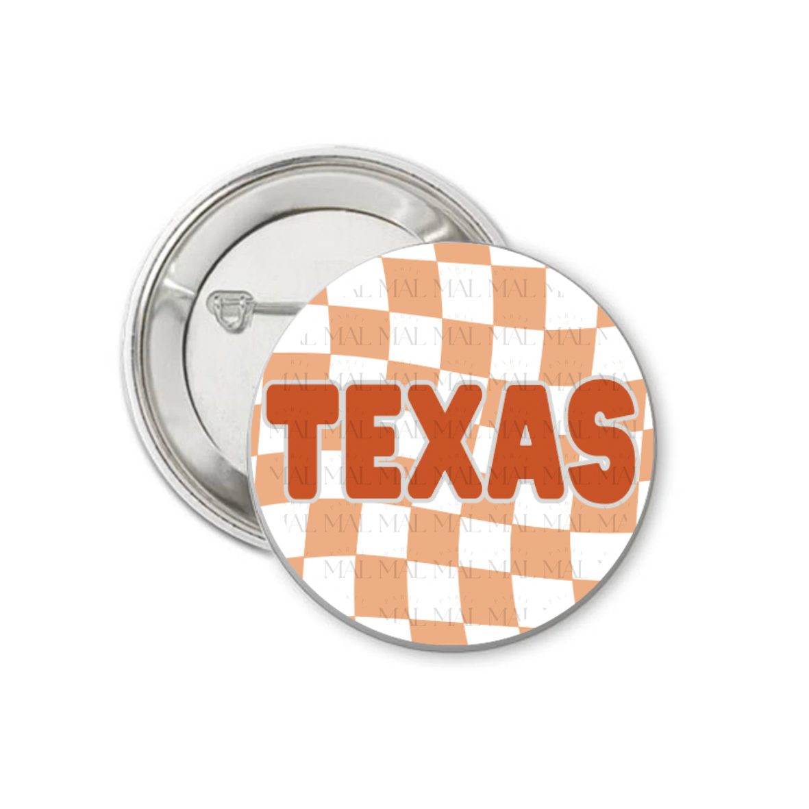 Wavy Checkered 3" Button