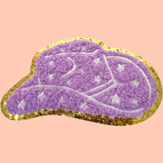 Purple Cowboy Hat Trimmed in Chenille