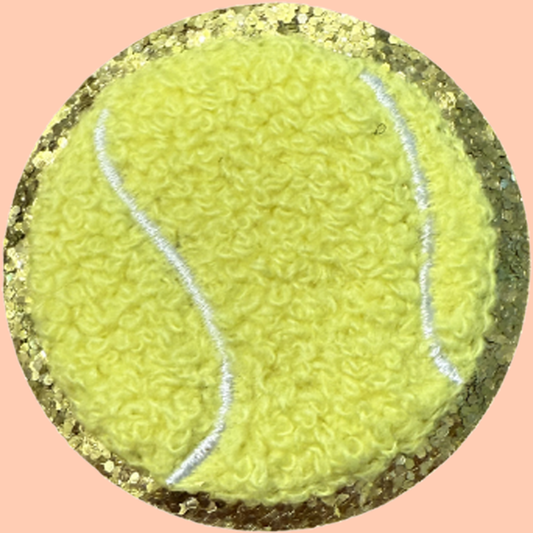 Yellow Tennis Bal Trimmed in Gold