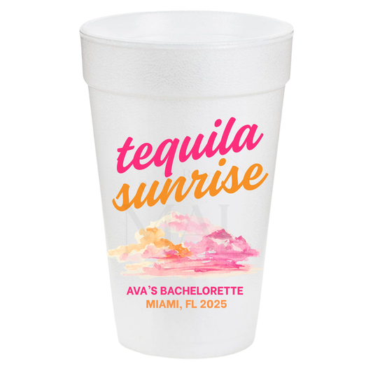 Tequila Sunrise Clouds 20oz Cups