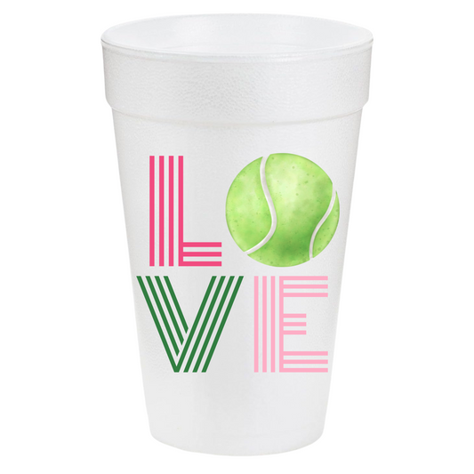 Love Tennis 20oz Cups