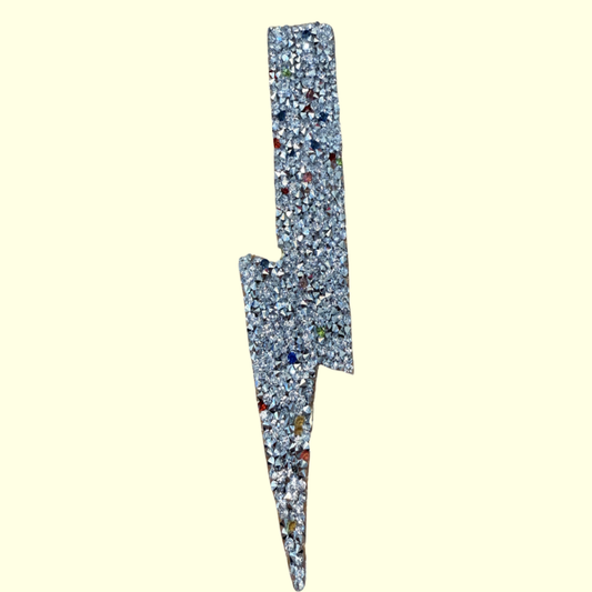 Rhinestone Silver Mixed Color Lightning