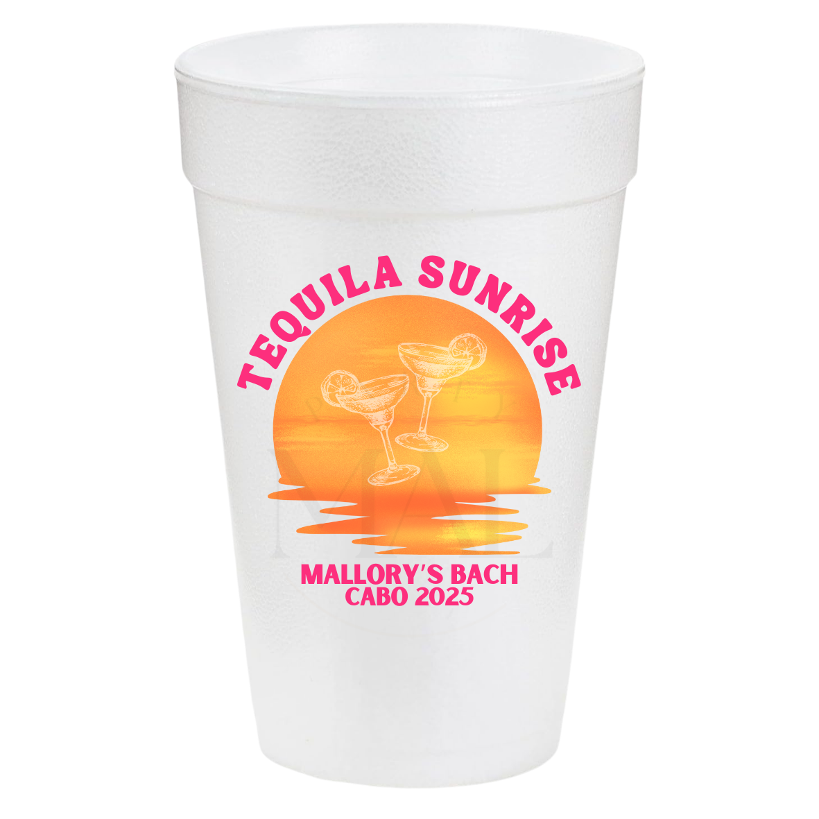 Tequila Sunrise Sun 20oz Cups