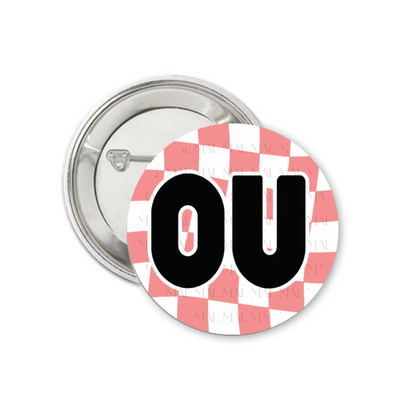 Wavy Checkered 3" Button