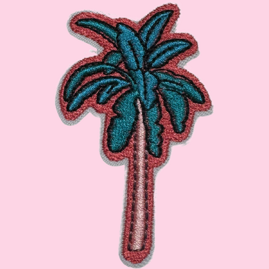 Blue & White Palm Tree