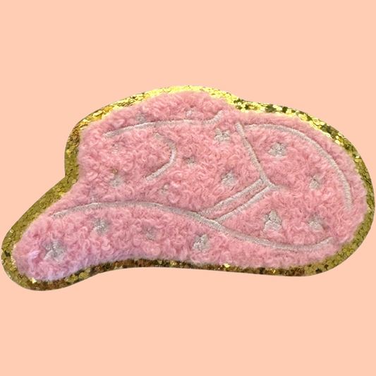 Light Pink Cowboy Hat Trimmed in Chenille
