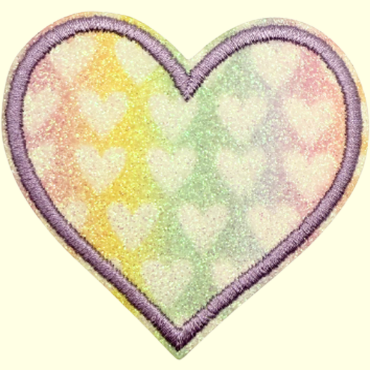 Sparkling Glitter Heart - Pastels