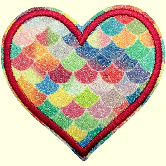 Sparkling Glitter Heart - Hot Pink & Multi-Colors