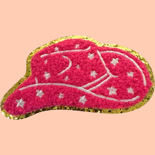 Hot Pink Cowboy Hat Trimmed in Chenille