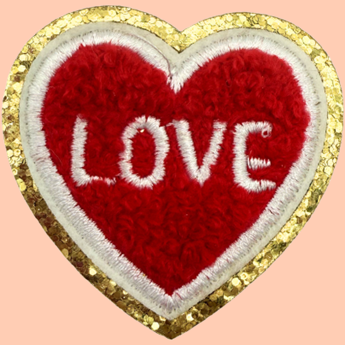 Red Heart Love with Gold Chenille