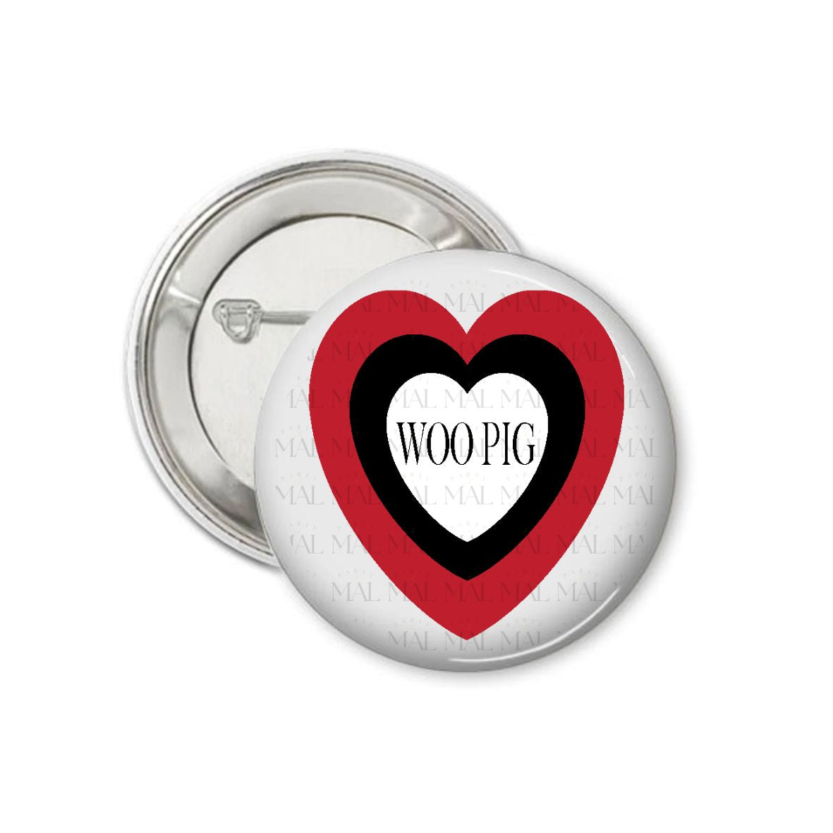 Three Tiered Heart 3" Button