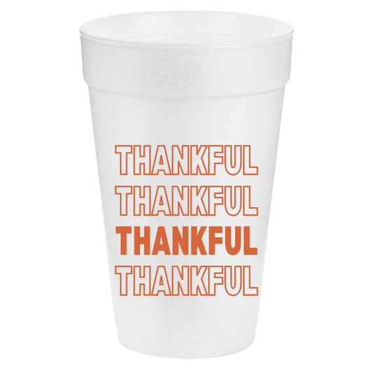 Thankful Stacked 20oz Styrofoam Cups