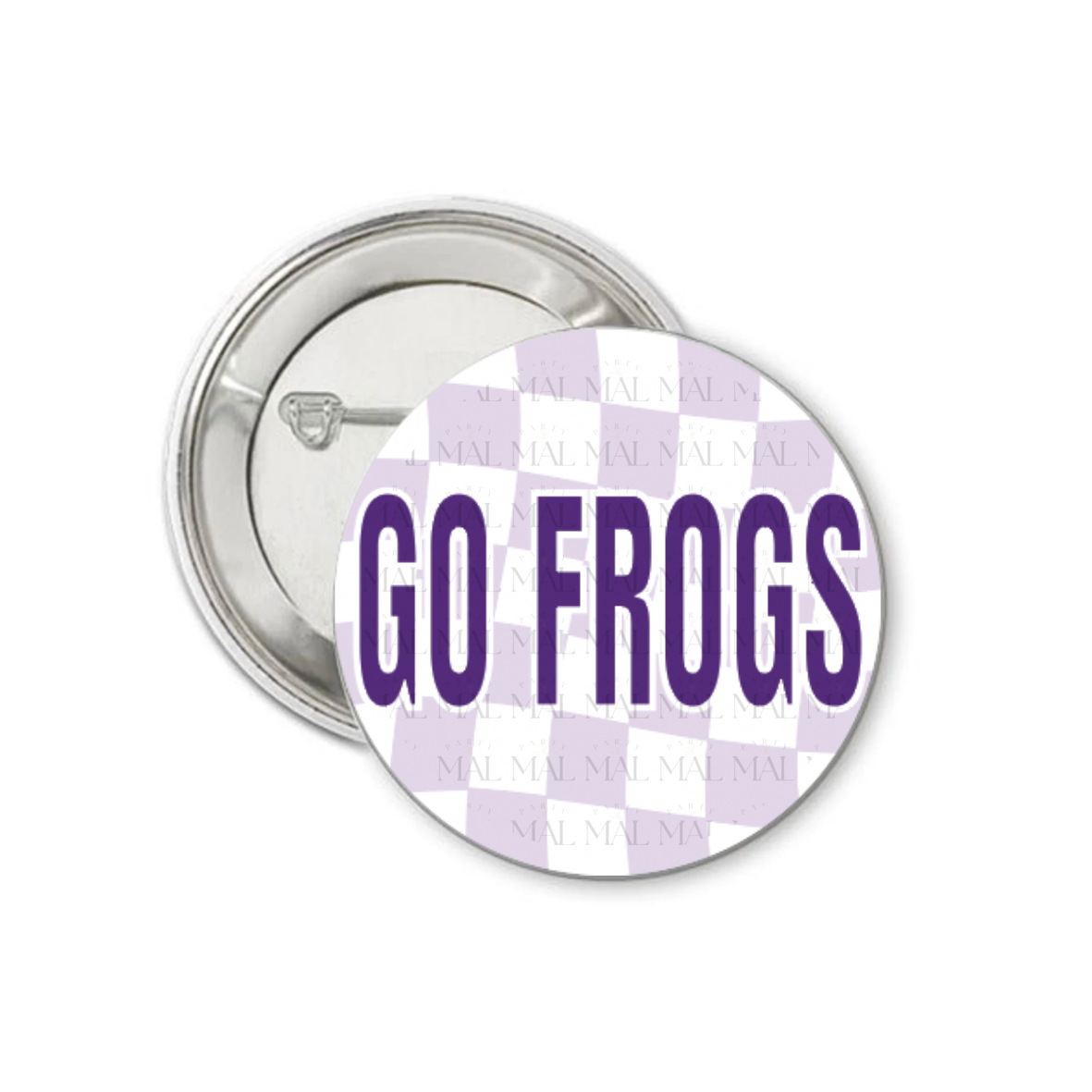 Wavy Checkered 3" Button