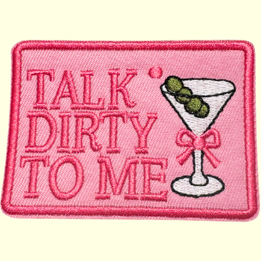 Hot Pink Talk Dirty to Me Martini Square