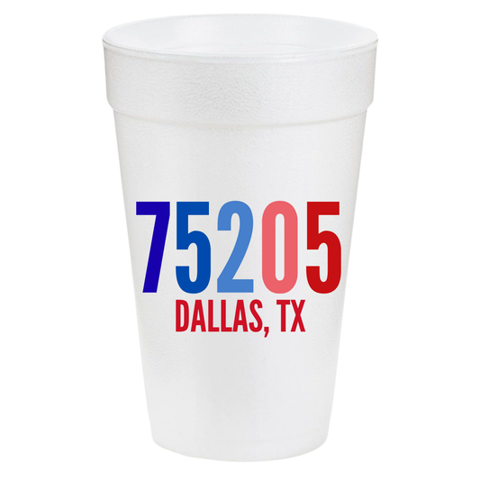 Dallas Zip Code 20oz Cups