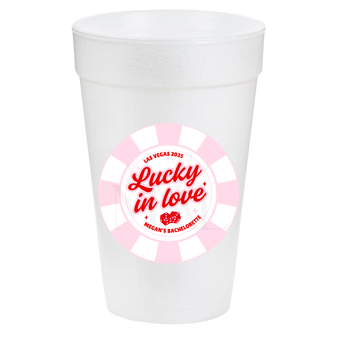 Lucky in Love Pink Chip 20oz Cups