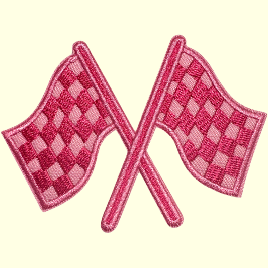 Pink Checkered Race Flags