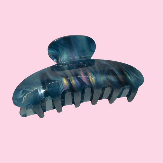Oceanic Marble Claw Clip