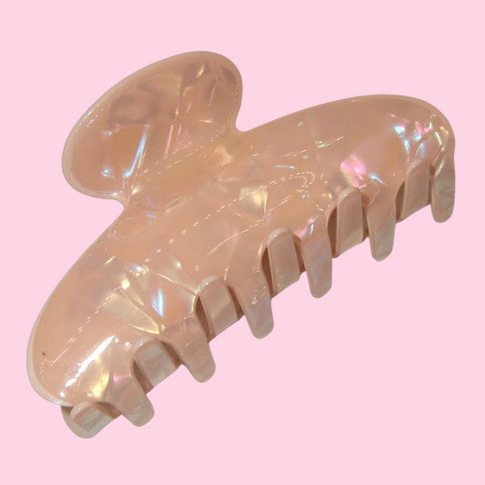Peach Iridescent Claw Clip