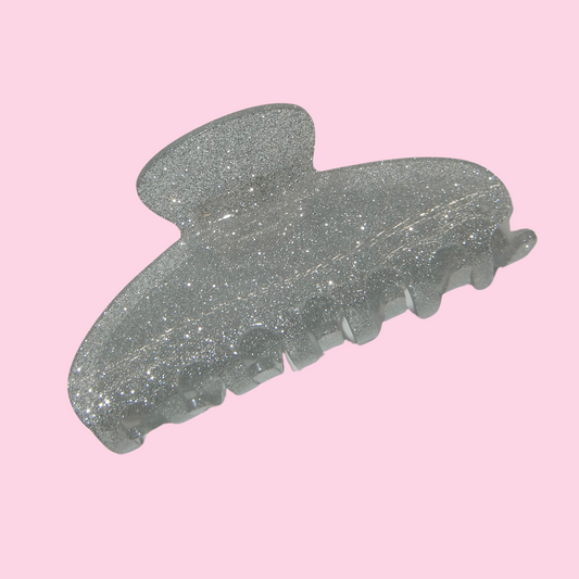 Silver Sparkle Claw Clip