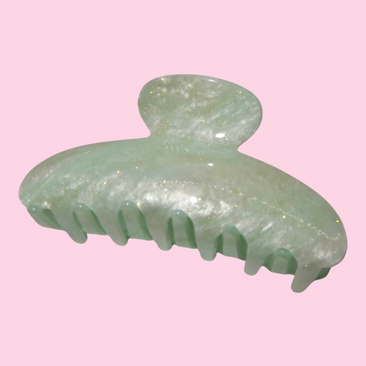 Mint Green Sparkle Claw Clip