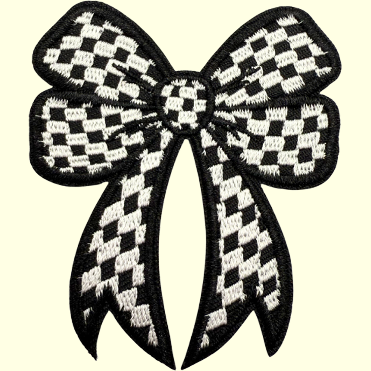 Black & White Checkered Bow